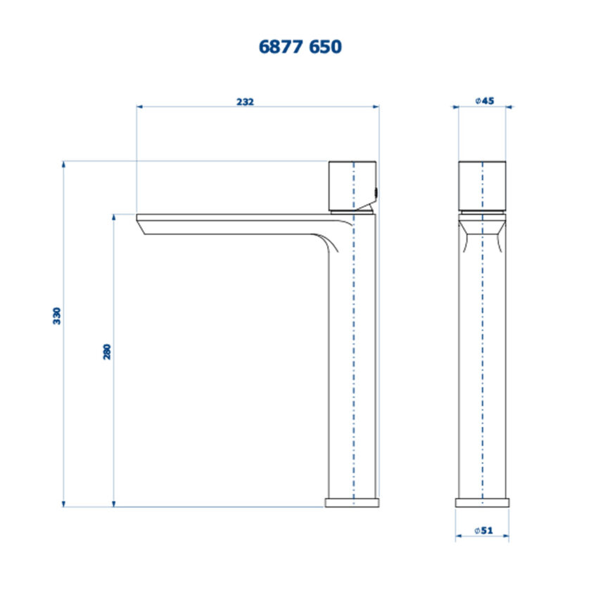 Monocomando De Mesa Fani Bica Alta Elegance 650 - Imagem 7