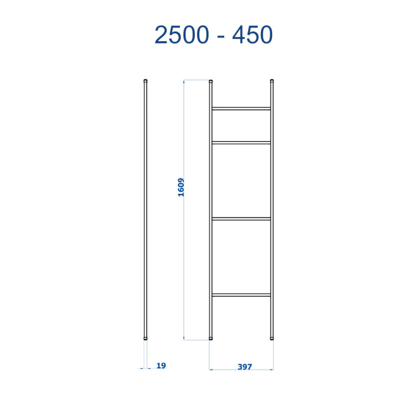 Porta Toalha De Escada Fani Horus 450 - Imagem 2