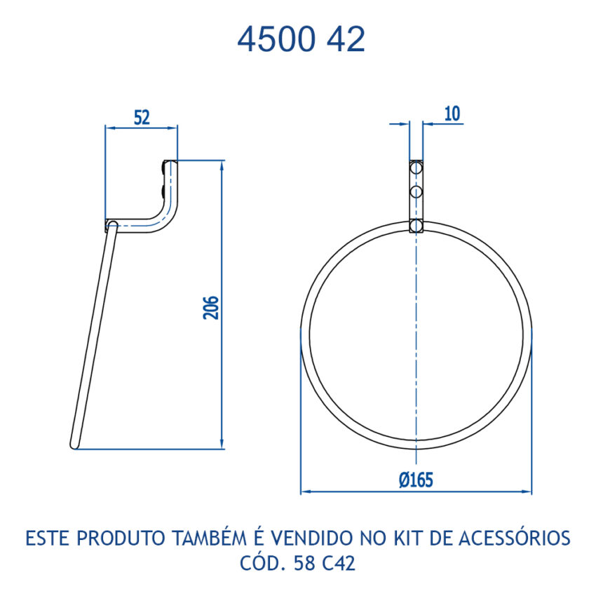 Porta Toalha Argola Fani Íris 42 - Imagem 2