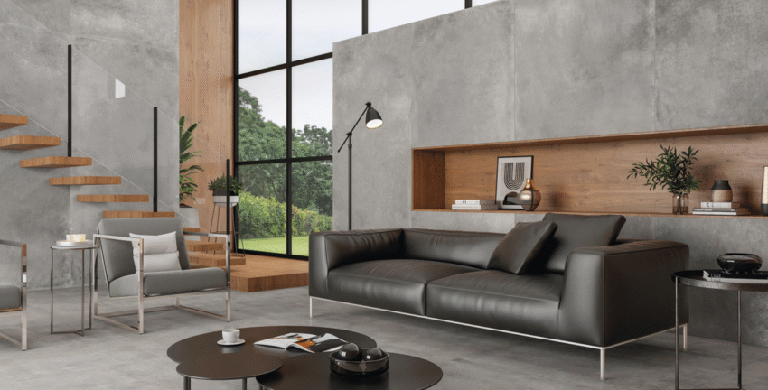 PORCELANATO PORTOBELLO NORD CEMENT 209552E 90X90 NATURAL RETIFICADO - Imagem 5