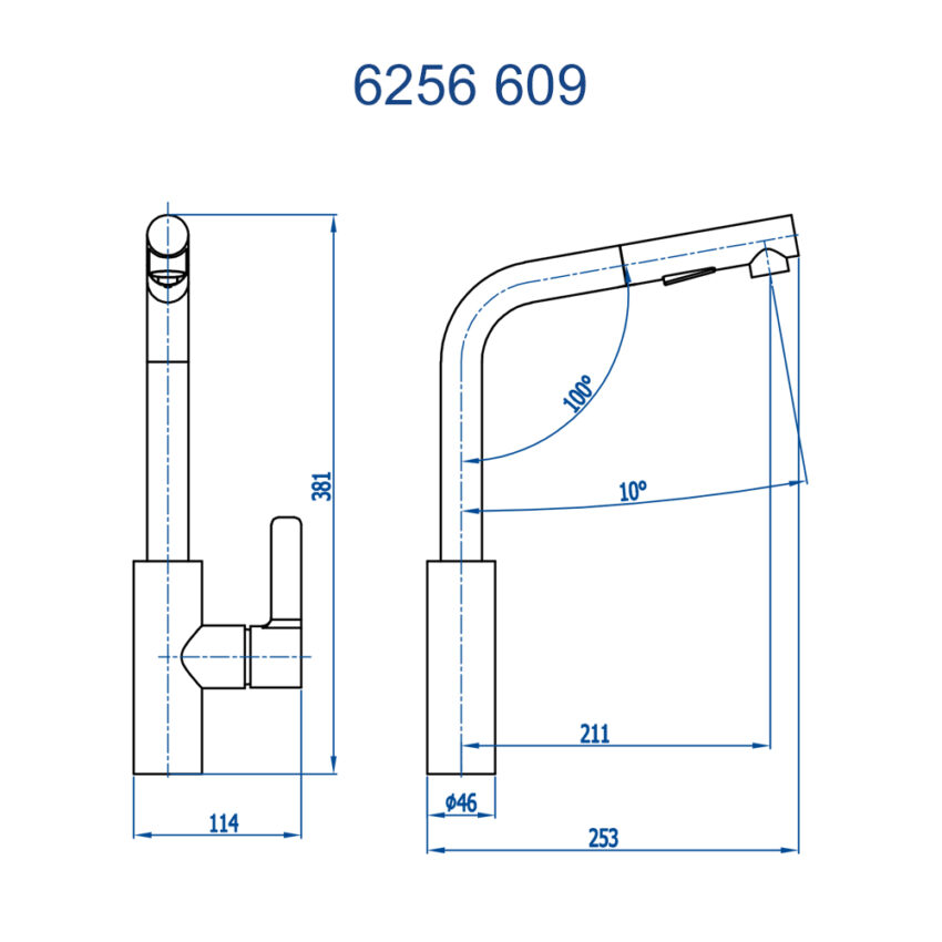 Misturados Monocomando de Mesa Fani Medelín 609 - Imagem 2